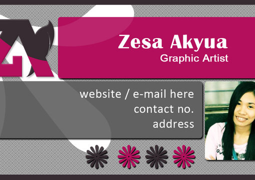 design your business/calling card in any unique way that you want big1