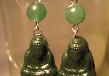 make you a pair of Immitation Jade Budda Earrings big1