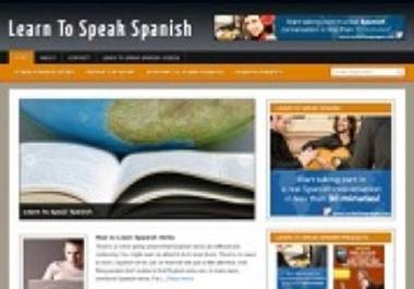 setup the learn to spanish blog like a wordpress theme big1