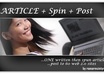 write an article, spin and send you at least 60 post URLs on Social Sites