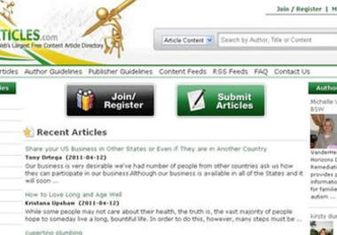 write an article and submit it to Goarticles and send you the approved article URL big1