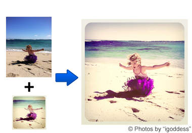 reproduce Instagram photo from original photo using instagram version big1