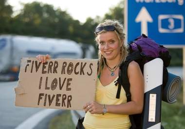 write your website name or any message you want on 4 custom signs that people holding it big1