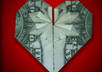 send you TWO dollar bill origami hearts