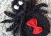 make and ship 1 crocheted black widow spider
