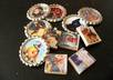 send a Halloween pin made from a bottlecap or a pendant made from a scrabble tile