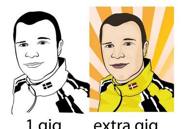 manually illustrate your photo in cartoon syle big1