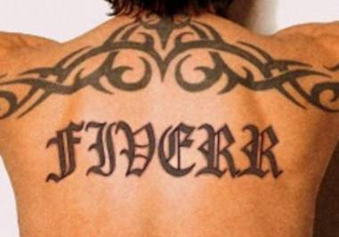 tattoo 2 names of you or your website or company or product big1