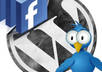 Wordpress-facebook-twitter