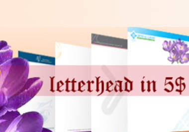 design a professional looking letterhead for your business purposes big1