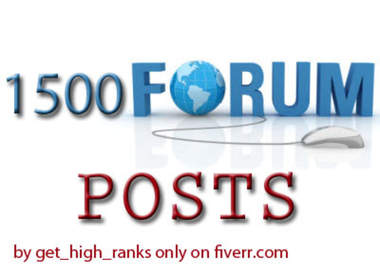 provide1500 forum posts backlinks and submit them to Lindexed, to skyrocket your site Rankings big1