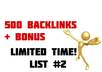 create you 2000 BACKLINKS limited to probably around 20 runs and a bonus