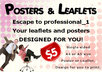 design your print ad, newsletter, brochure, leaflet, flyer, poster, menu, doorhanger etc