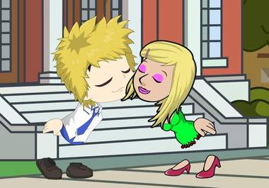 create a cartoon of your Love Story big1