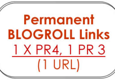 give you 1 x PR4 + 1 PR3 Permanent BLOGROLL Backlinks big1