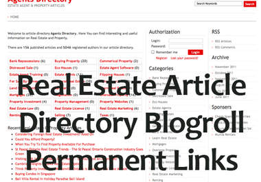 give you a permanent blogroll link on my Real Estate article directory big1
