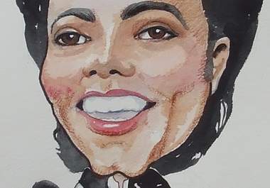 draw a funny caricature of a human face big1