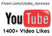give you 1400+ guaranteed youtube Likes in 48 Hours, without admin access