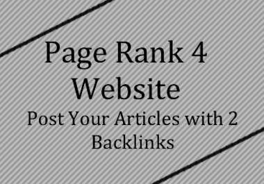 place your article on my PR3 website with 2 do follow backlinks big1