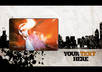 edit this SKYLINE video promo and put your company name or text logo or your photo image small1