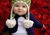 make your little one this sweet crochet hat with pom poms