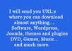 send you URLs where you can download anything small1