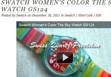 show a text link to your website on every page of my video swatch review website big1