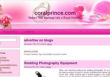 write post review about your web/product on my PR 2 Wedding blog big1