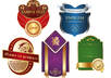 give you five ornate vector label stickers designs