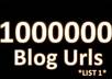 give You 1 MILLION Unique Blog Urls List + Stunning Bonus small1