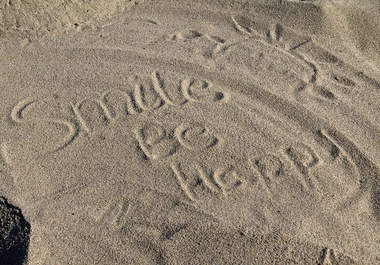 write your name or short message on the beach sand and take a high res picture of it big1