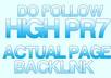 point you to highPR7 Actual Page Backlinks page