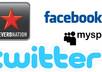 tweet my status to 273,000 fans about anything u want on FOUR social sites, myspace, facebook, twitter and reverbnation