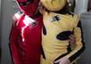 hold a sign with message as power ranger, ninja, or fire man and send you 5 pics