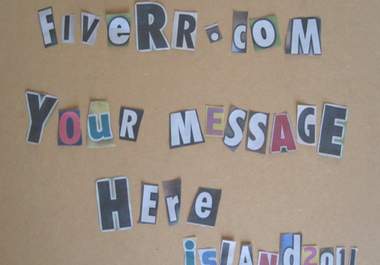 create a personalised ransom note video, send a message to someone or promote your business big1