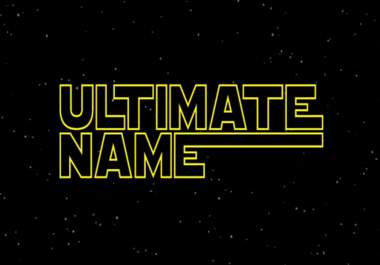 create the Star Wars intro video with your text, in HD big1