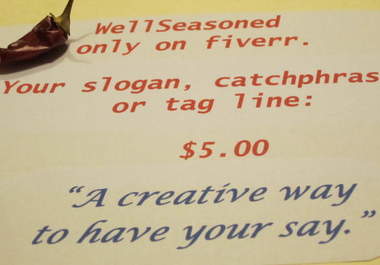 compose a slogan, tag line or catchphrase for your business big1