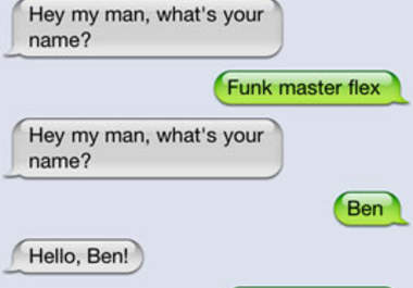 print a sms conversation with any text you like big1