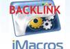 sell you iMacro script auto submit comment to 200 000 blogs which included 1000 edu websites