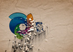 create crumbling on any type wall logo reveal with custom message to Promote ur business or website opener small1