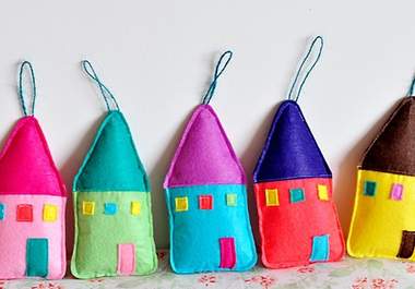 send you two of these handmade felt houses big1