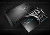 design a black business card with cool light zebra print small1