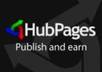 create HubPages with Top standard SEO Article,Having Your Website Link
