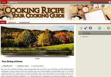give you a Wordpress Blog script about Cooking Receipes big1