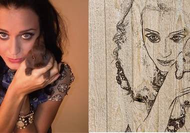 re draw your picture on wooden floor big1