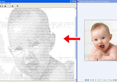 covert your 5 picture in to text using word pad big1