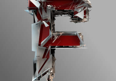 make a destructed 3D logo big1