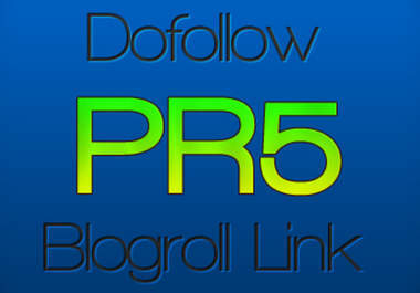 give you a permanent PR5 dofollow blogroll backlink big1