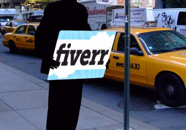 create Silhouette man showing your logo or any thing on New York street video big1