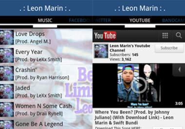 make you an Android app to promo your music, mixes or VO work big1